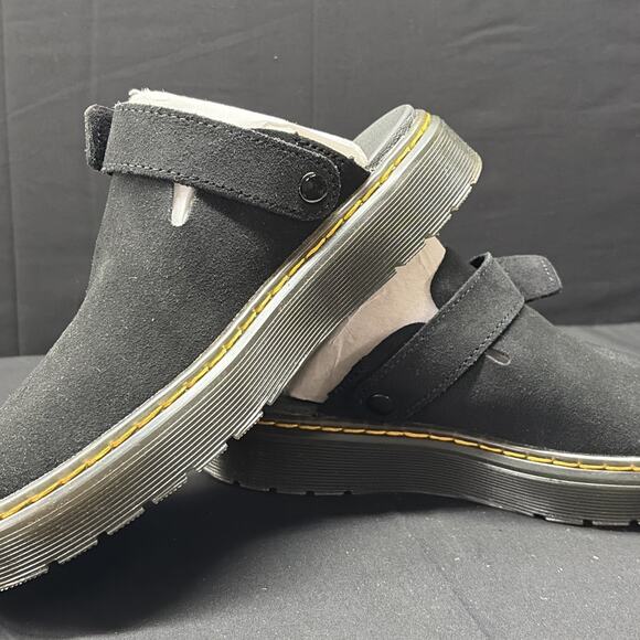 Dr Martens Carlson Mens Suede Mule Black Slingback Comfort Slip On Shoes Size 6 main image 4